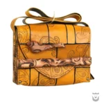 Cute Bird Leather and Wood Persian Bag