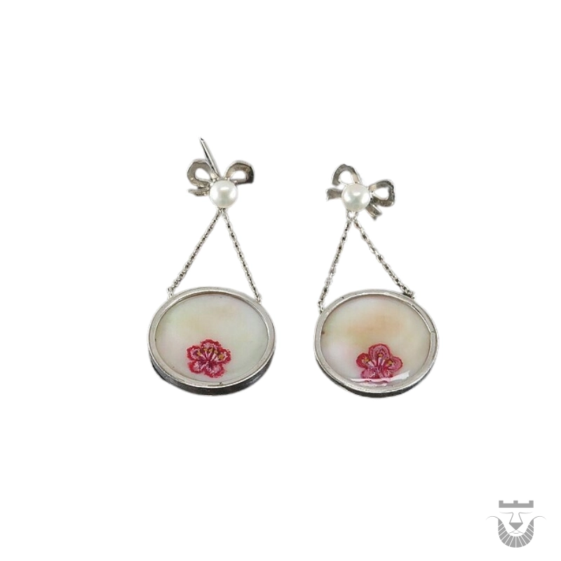 Vintage-Inspired Silver Pearl Persian Earrings