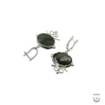 Handcrafted Silver Iranian Earrings featuring Labradorite gemstone