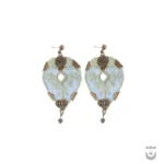Handcrafted Baloch Leaf Earrings with Intricate Needlework