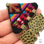 Unique Triangular Baloch Needlework Earrings