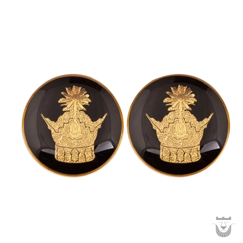 Elegant Persian Crown Cufflink