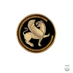 Persian Chest Pin: Winged Lion Design