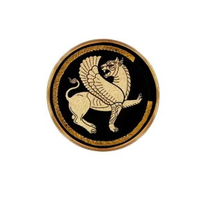 Persian Chest Pin: Winged Lion Design