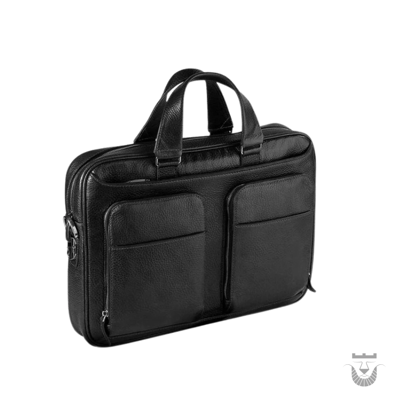 Luxurious Black Persian Classic Leather Briefcase
