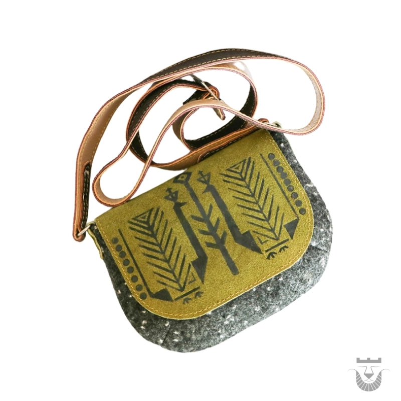 Handcrafted Leather Iranian Shoulder Bag