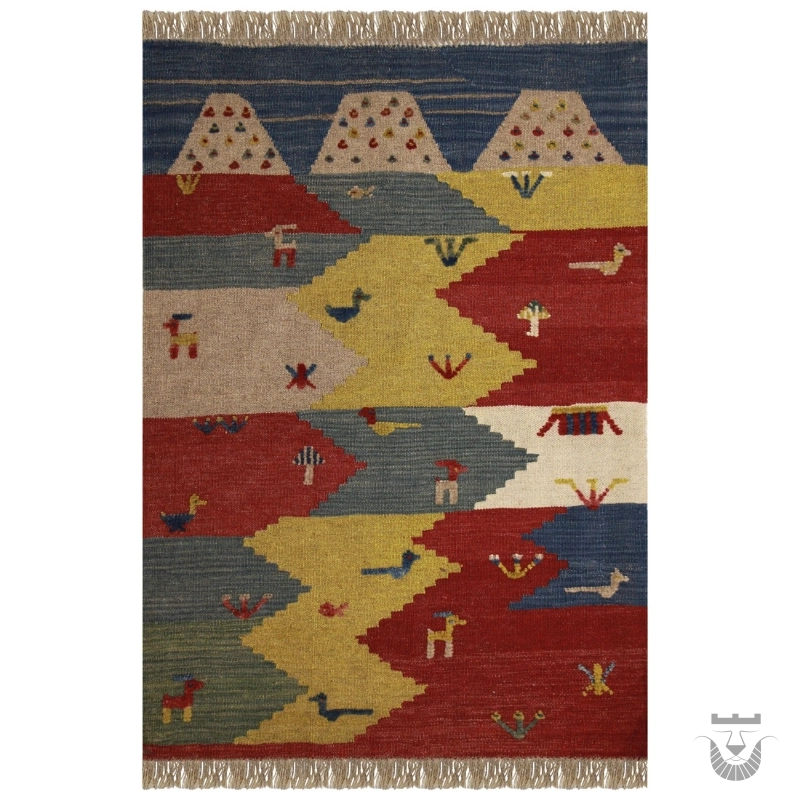 Exquisite Kilim Gabbeh Persian Rug