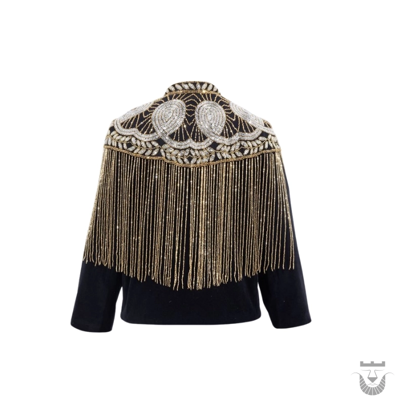 Luxurious Persian Sequin-Embellished Velvet Coat