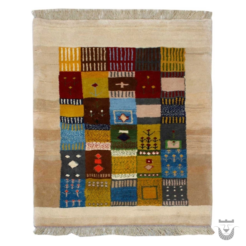 Handwoven Shiraz Gabbeh with Brick Pattern