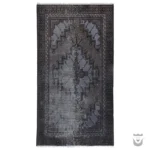 Authentic Grey Dyed Vintage Persian Carpet