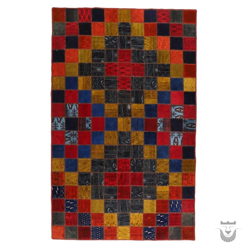 Colorful Dyed Vintage Persian Carpet