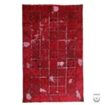 Red Dyed Vintage Handwoven Iranian Carpet