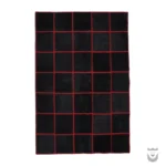 Stunning 40 Piece Black and Red Vintage Persian Carpet