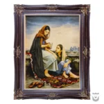 Handwoven Silk Warp Tapestry with Fortune Teller Design