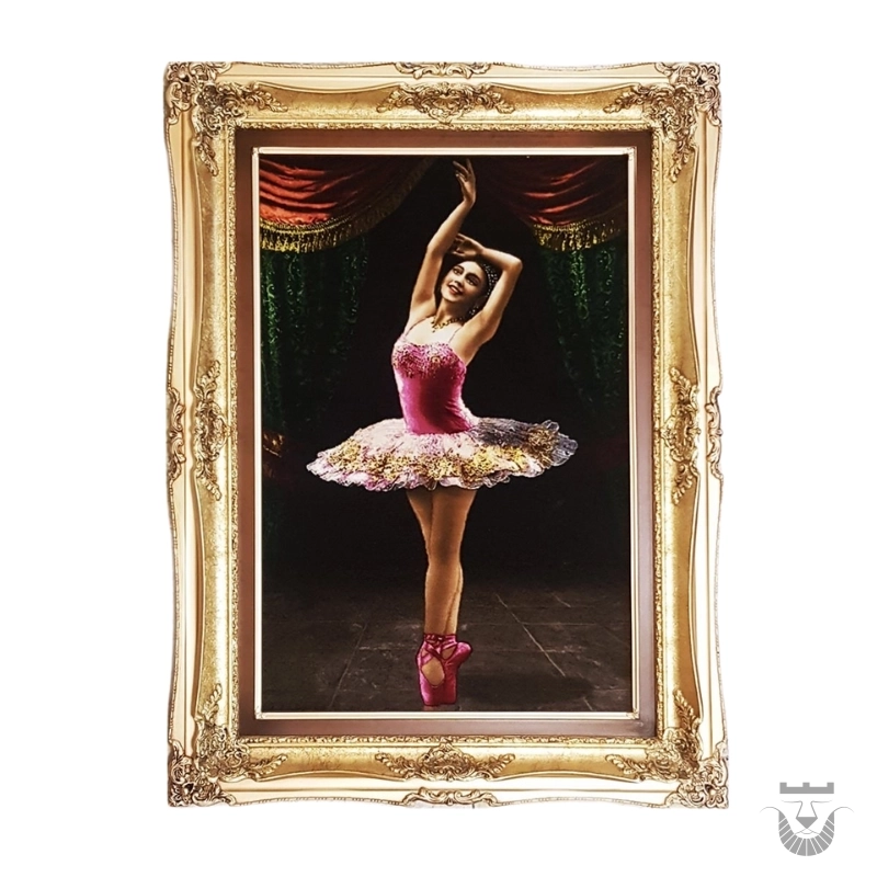 Authentic Hand-Woven Persian Silk Ballerina Tapestry
