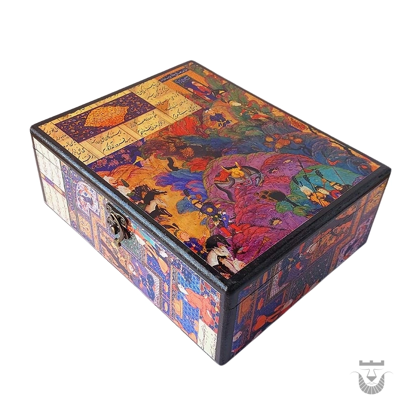 A Vintage Treasure: Elegant Persian Wooden Storage Box