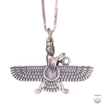 Timeless Persian Silver Faravahar Pendant Necklace