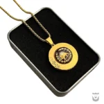 Persian Lion and Sun Photo Frame Necklace