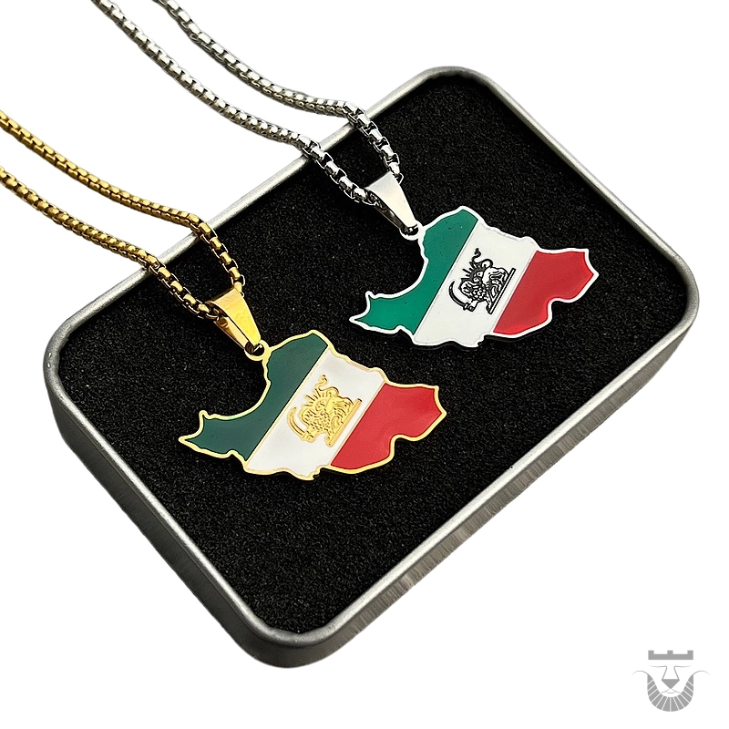 Unique Iran Map Necklace