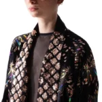 Luxurious Persian Sequin-Embellished Velvet Coat