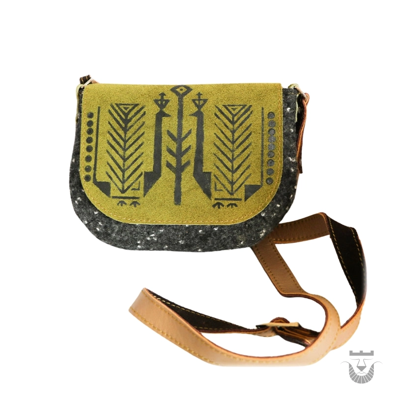 Handcrafted Leather Iranian Shoulder Bag