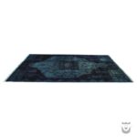 Handwoven Blue Dyed Persian Vintage Carpet
