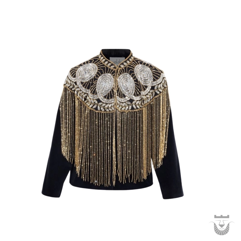 Luxurious Persian Sequin-Embellished Velvet Coat