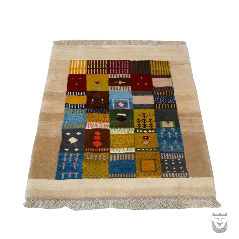 Handwoven Shiraz Gabbeh with Brick Pattern