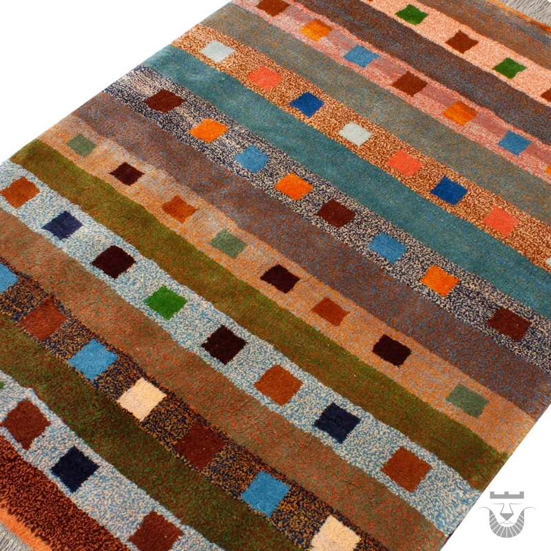 Shiraz Handwoven Gabbeh with Mahram Pattern