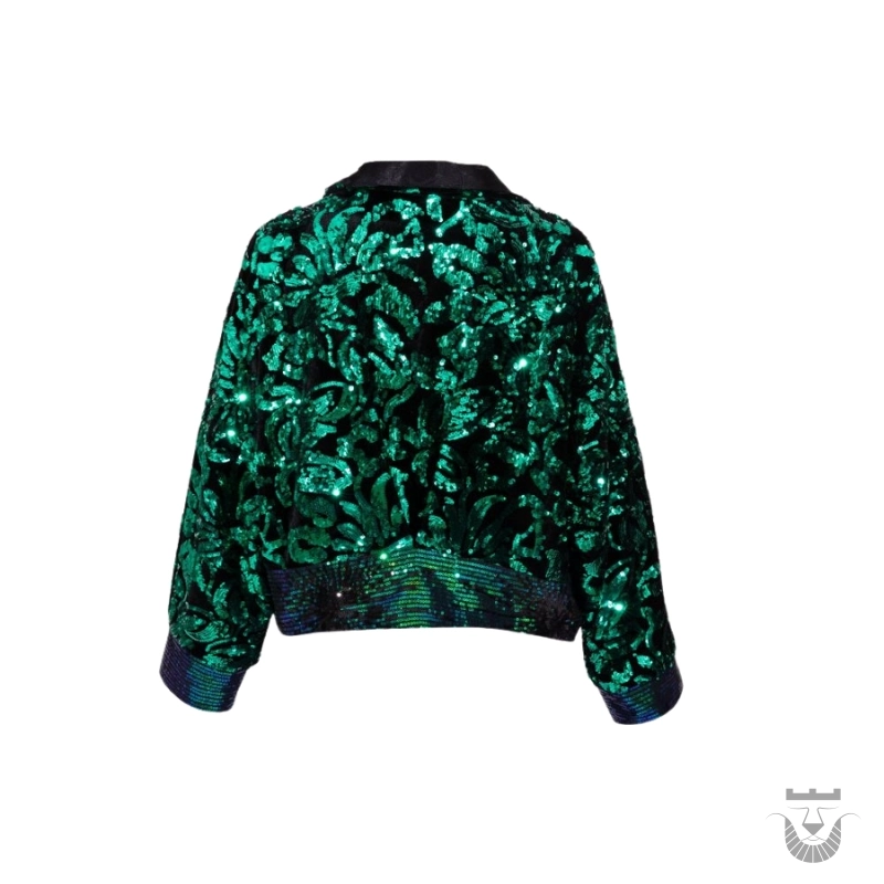 Exceptional Emerald Green Persian Handcrafted Coat for Her
