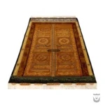 Unique and Luxurious Tabriz Handwoven Carpet with Kaaba Door Design - Image 2