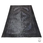 Authentic Grey Dyed Vintage Persian Carpet