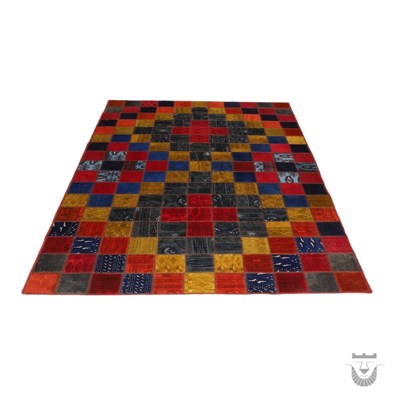Colorful Dyed Vintage Persian Carpet