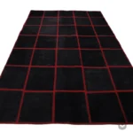 Stunning 40 Piece Black and Red Vintage Persian Carpet