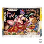 Authentic Tabriz Silk Rug with Layla and Majnun Motif