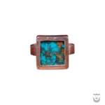 Elegant Persian Turquoise Ring in Sterling Silver