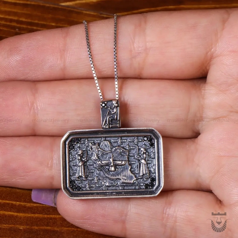 Sterling Silver Achaemenid Pendant Necklace