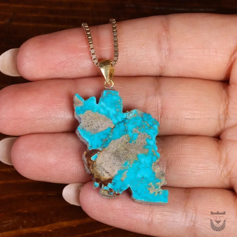 Exquisite Handmade Turquoise Necklace, Inspired by Iran