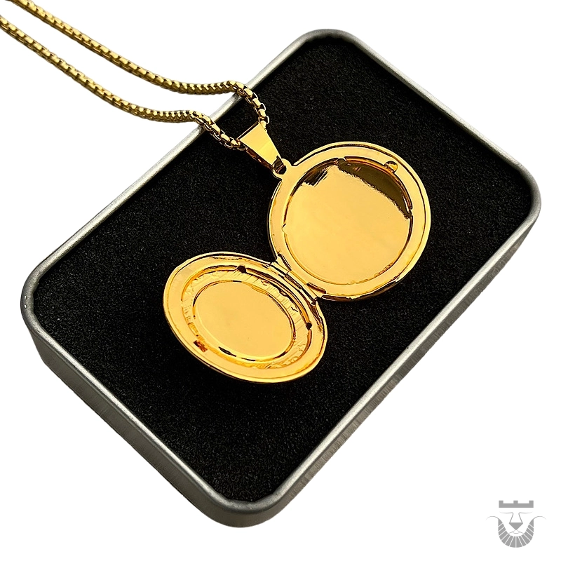 Persian Lion and Sun Photo Frame Necklace