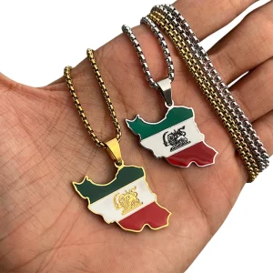 Unique Iran Map Necklace