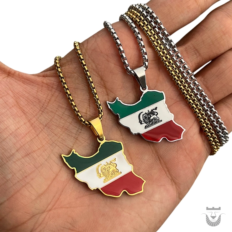 Unique Iran Map Necklace