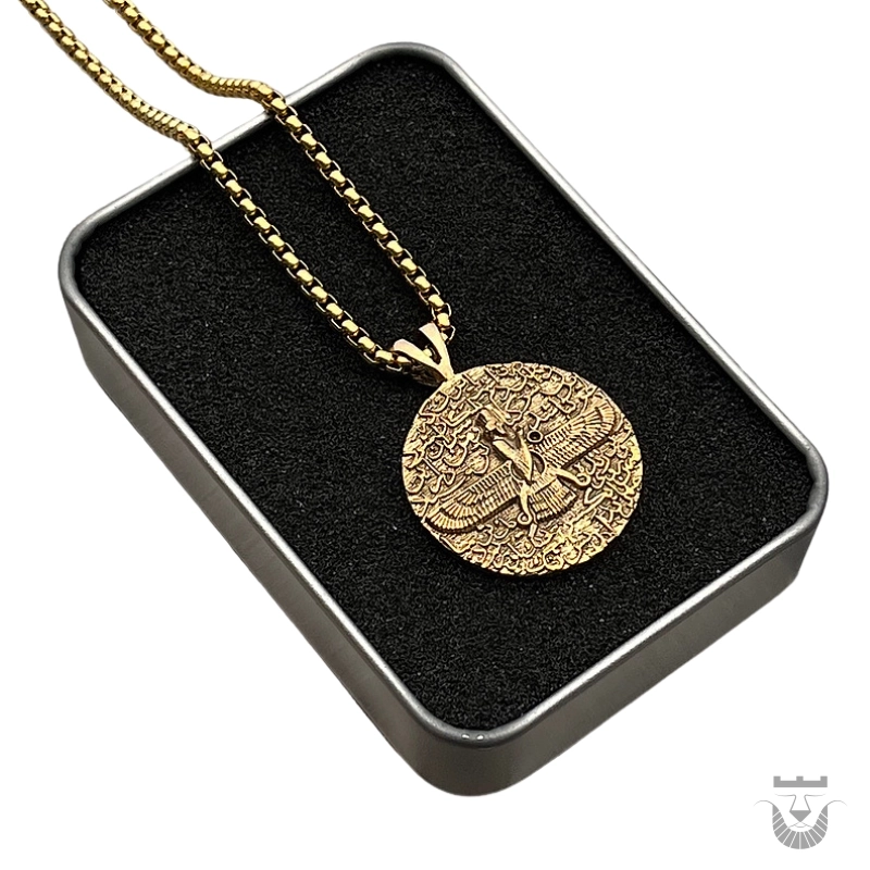 Persian Gold Faravahar Necklace