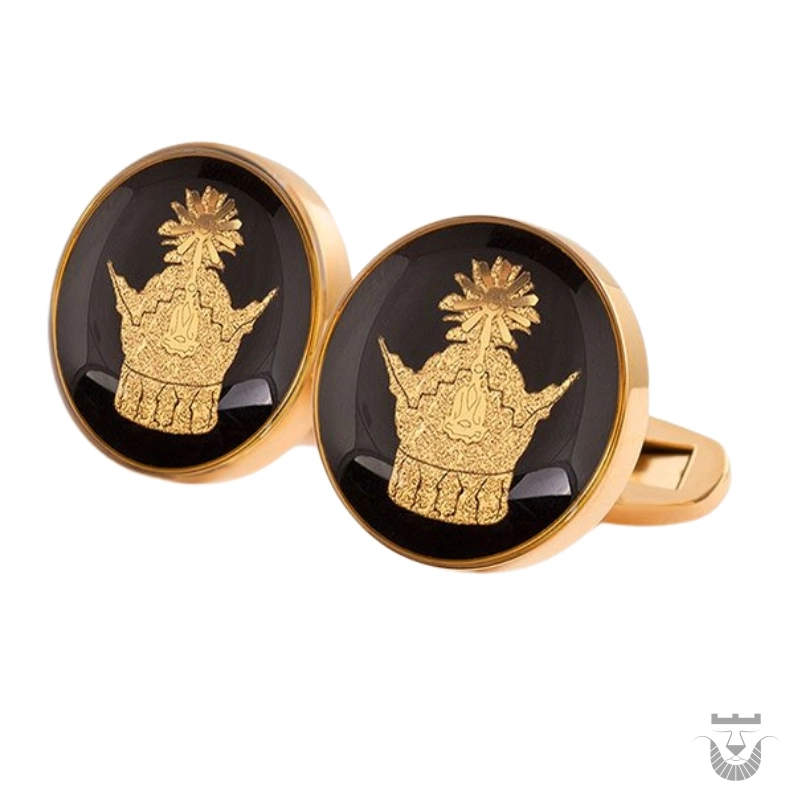 Elegant Persian Crown Cufflink