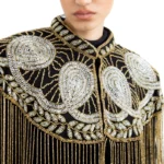 Luxurious Persian Sequin-Embellished Velvet Coat