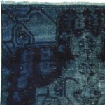 Handwoven Blue Dyed Persian Vintage Carpet