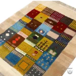 Handwoven Shiraz Gabbeh with Brick Pattern