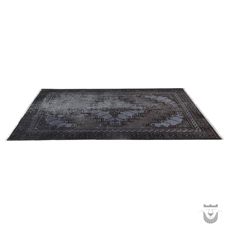 Authentic Grey Dyed Vintage Persian Carpet