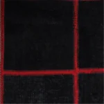 Stunning 40 Piece Black and Red Vintage Persian Carpet