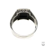 Persian Black Agate Silver Ring