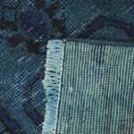 Handwoven Blue Dyed Persian Vintage Carpet